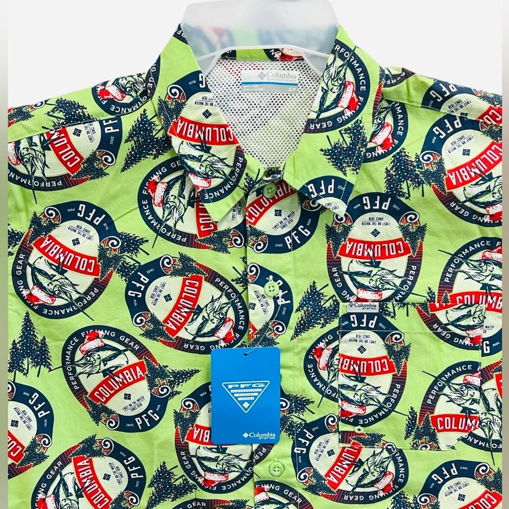 Columbia Men’s PFG Trollers Best MarlinVented Fishing Shirt Short Sleeve Size M